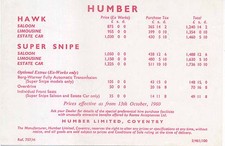 Humber Hawk and Super Snipe