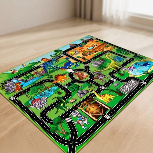 Educational dinosaur road rug - educational,