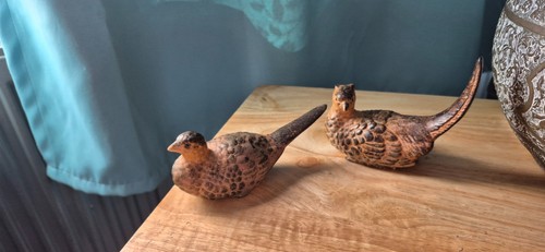 Vintage pheasant figurines