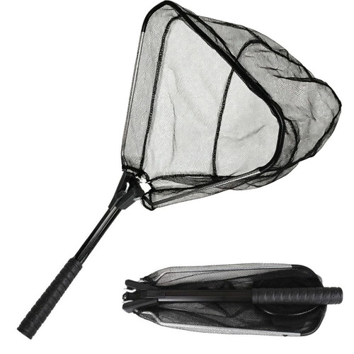 Folding fishing pole landing - folding,
