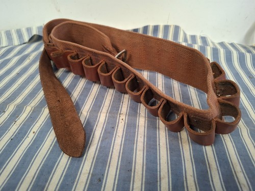 Vintage leather cartridge belt - leather,