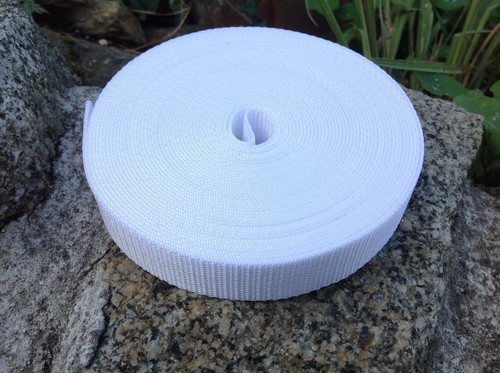 25mm white nylon webbing - webbing, tape