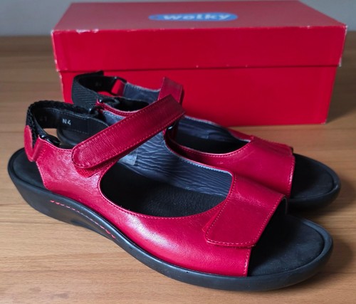 Wolky salvia leather sandals - salvia,