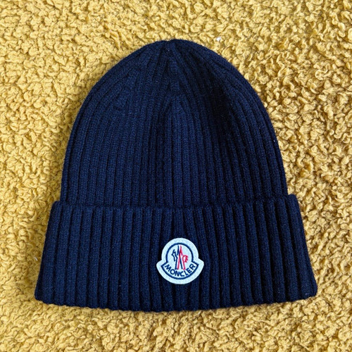 Moncler navy wool ribbed knit - moncler,