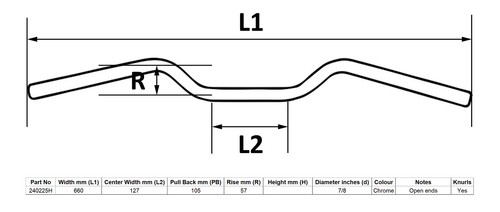 Handlebar chrome for - 7/8",