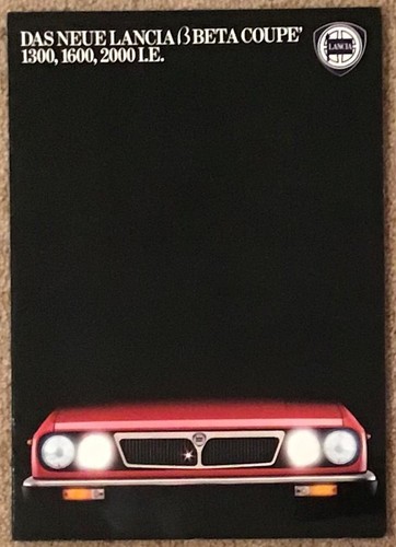 Lancia beta coupe brochure - beta,