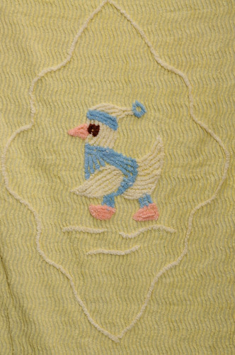 Vintage candlewick cot - cot, baby
