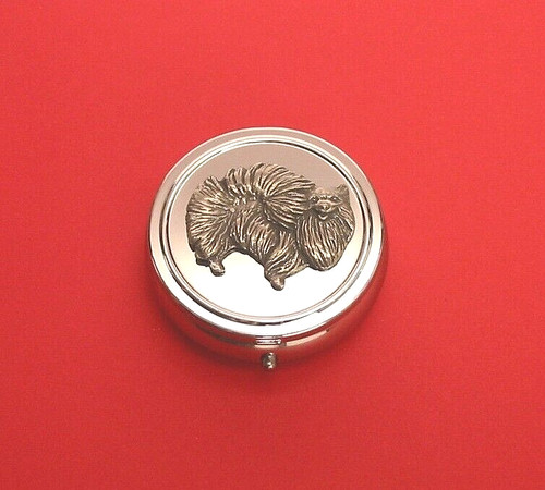 Pomeranian design round pill - pomeranian,