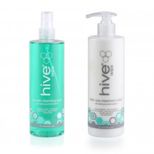 Hive Waxing Bundle Pre Wax Cleansing & After Wax Lotion Duo Pack Depilatory Wax