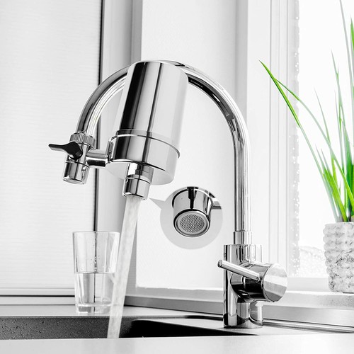 Faucet water filter mount - water,