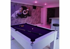 New Coyote Gloss White Square Leg Slate Pool Table 6 or 7ft | *HomePoolTables*