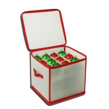 CLEAR CHRISTMAS BAUBLE STORAGE BOX BALLS ORNAMENT FOLDABLE STORAGE ORGANIZER