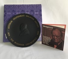 Wedgewood  Winston Churchill Centenary Plate - Vintage - black