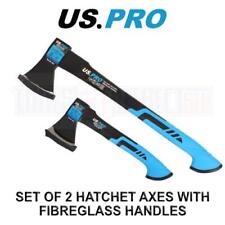 US PRO Tools 2PC Hatchet Axes With Fibreglass Handle Log Splitting 500g & 1KG