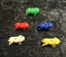 Vintage Cracker Jack Gumball Prize Charm Plastic Stand Up Bull Dog