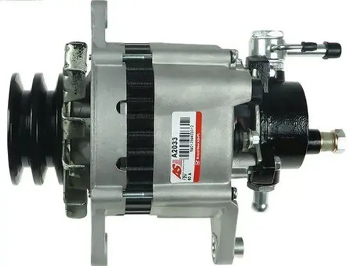 Alternator with belt pulley