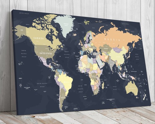 World map full - , blue