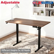 Electric Standing Desk Height Adjustable Home Office Sit Stand Table Cup Holder