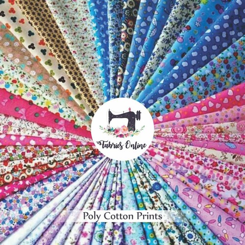 100 printed polycotton fabric - 100+,