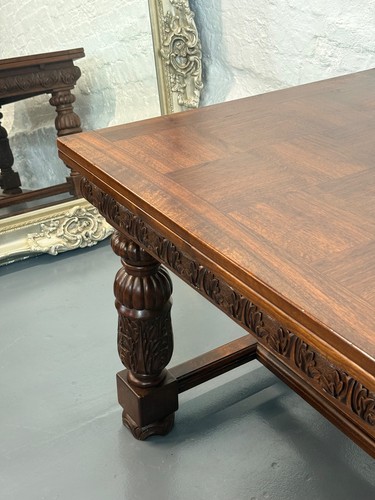 Large oak draw leaf refectory - large, draw-leaf