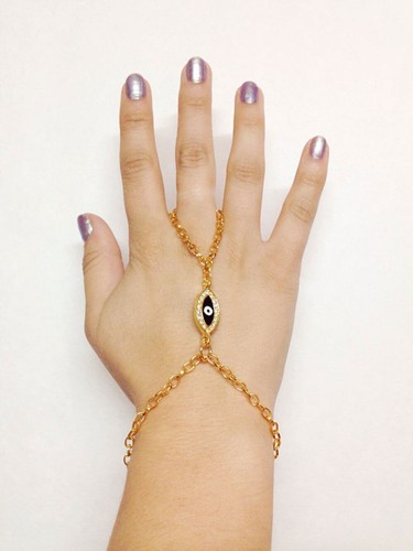 Womens lucky eye slave chain - eye,