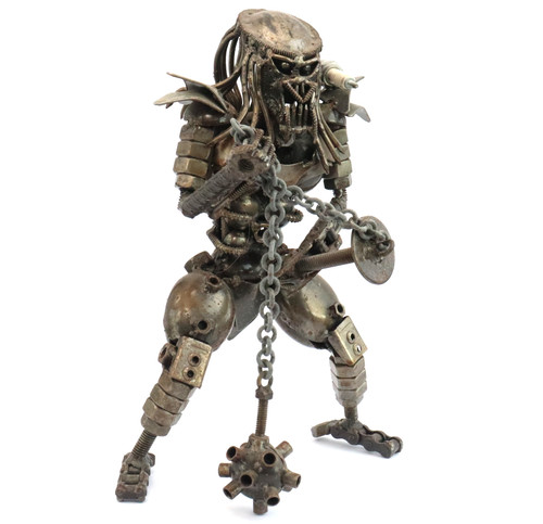 Predator scrap metal sculpture - metal,
