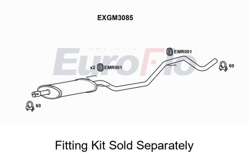 Rear muffler silencer - silencer, insert