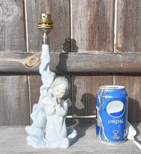 Lladro Fulgencio Garcia Praying Angel Glazed Porcelain Table Lamp Base Rewired