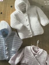 baby/childs Easy Hooded Jacket Dk Knitting pattern 14”-22”