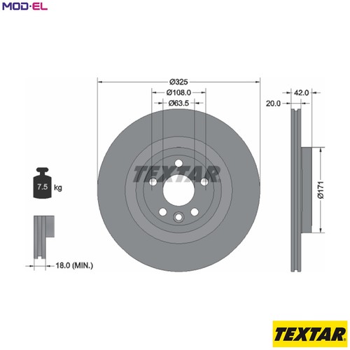 Brake disc 92314305 for - 2x,