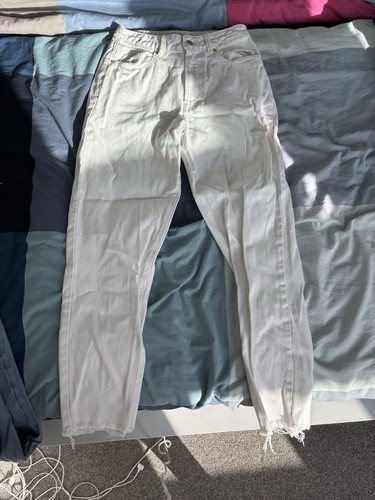 White zara denim trousers - denim,