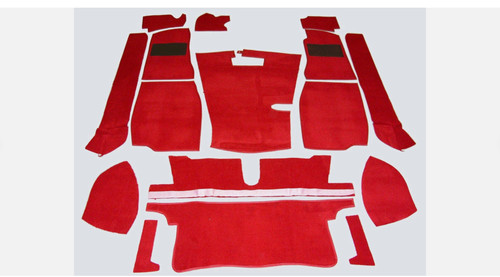 Claret red carrelli hessian - claret,