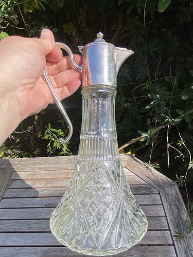 Vintage cut glass - glass, jug