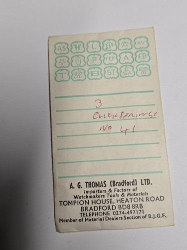 Vintage thomas watch - a.g.,