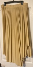 NWTBanana Republic AsymetricPleated Midi Skirt Size 12 Light Yellow