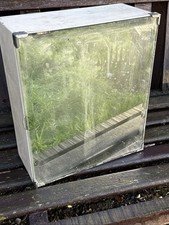 VINTAGE METLEX WHITE WOODEN MIRROR MEDICINE BATHROOM CABINET DISTRESSED