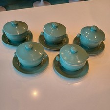 5 x Denby Manor Green lidded