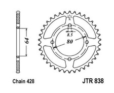 JT sprockets 38 tooth pitch