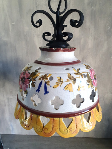 Vintage ceramic ceiling light - vintage,