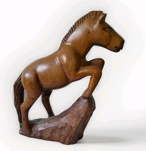 Hand carved wooden horse - carved,