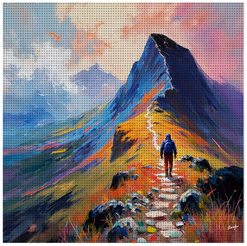 Printed cross stitch - kit, ct