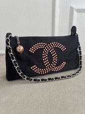 CHANEL Satin Pearl Shoulder