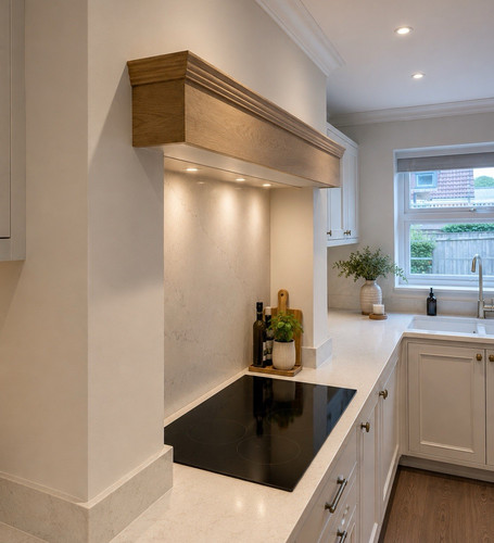 Bespoke oak kitchen - , mantle