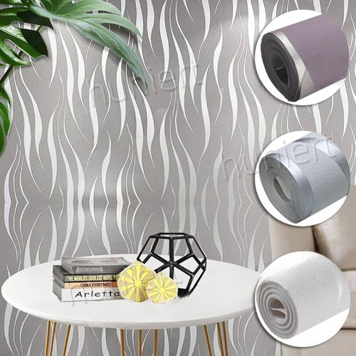 Silver grey wallpaper wave - grey, 3d