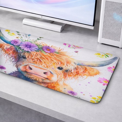 Highland cow floral gaming - highland,