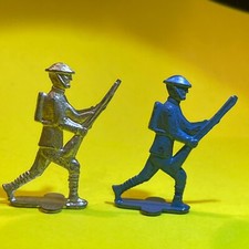 Vintage Cracker Jack Gumball Prize Metal Stand Up Marching Soldier 