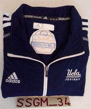 ADIDAS 3 STRIPES UCLA Men's XL Navy Blue Long Sleeve Full-Zip Track Jacket - VG