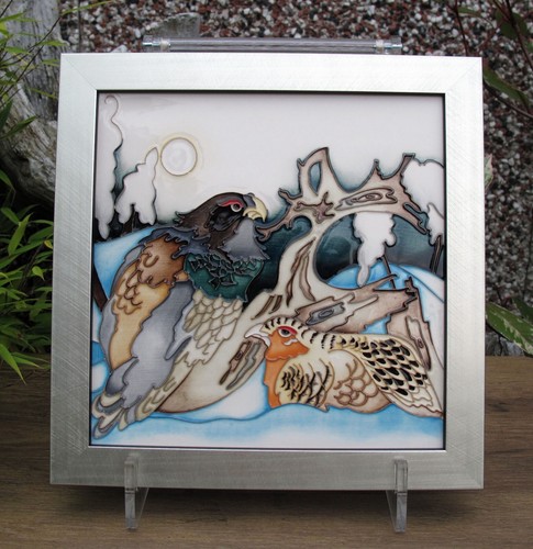 Moorcroft woodland edge plaque - woodland,
