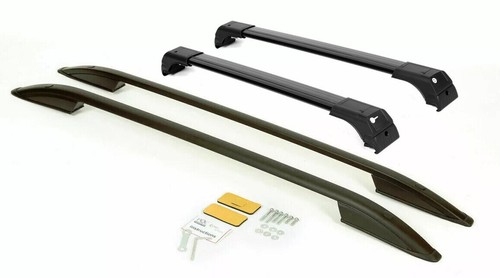 Black roof rails rack - black, &
