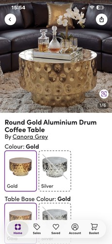 Gold aluminium drum table new - drum,